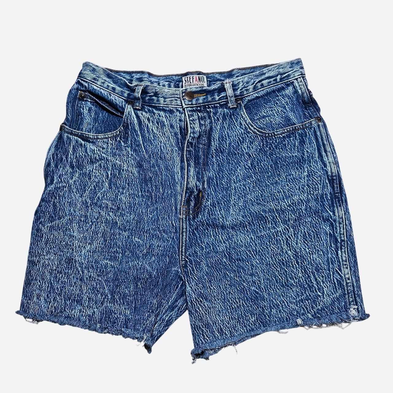 80s Boho Indie Sleaze Acid Wash Jean Shorts